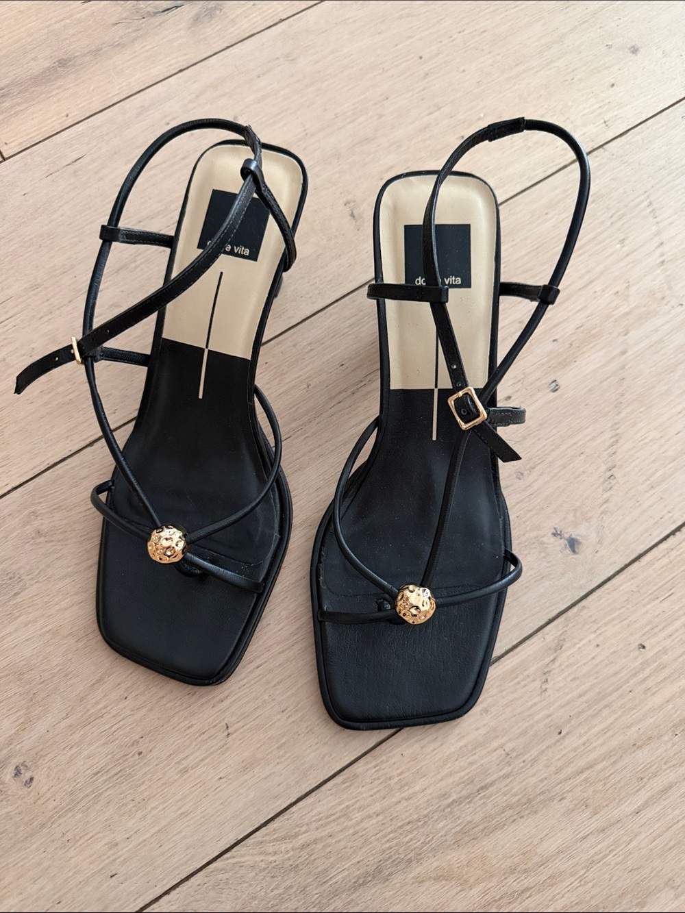Dolce Vita mylee heels black leather worn once